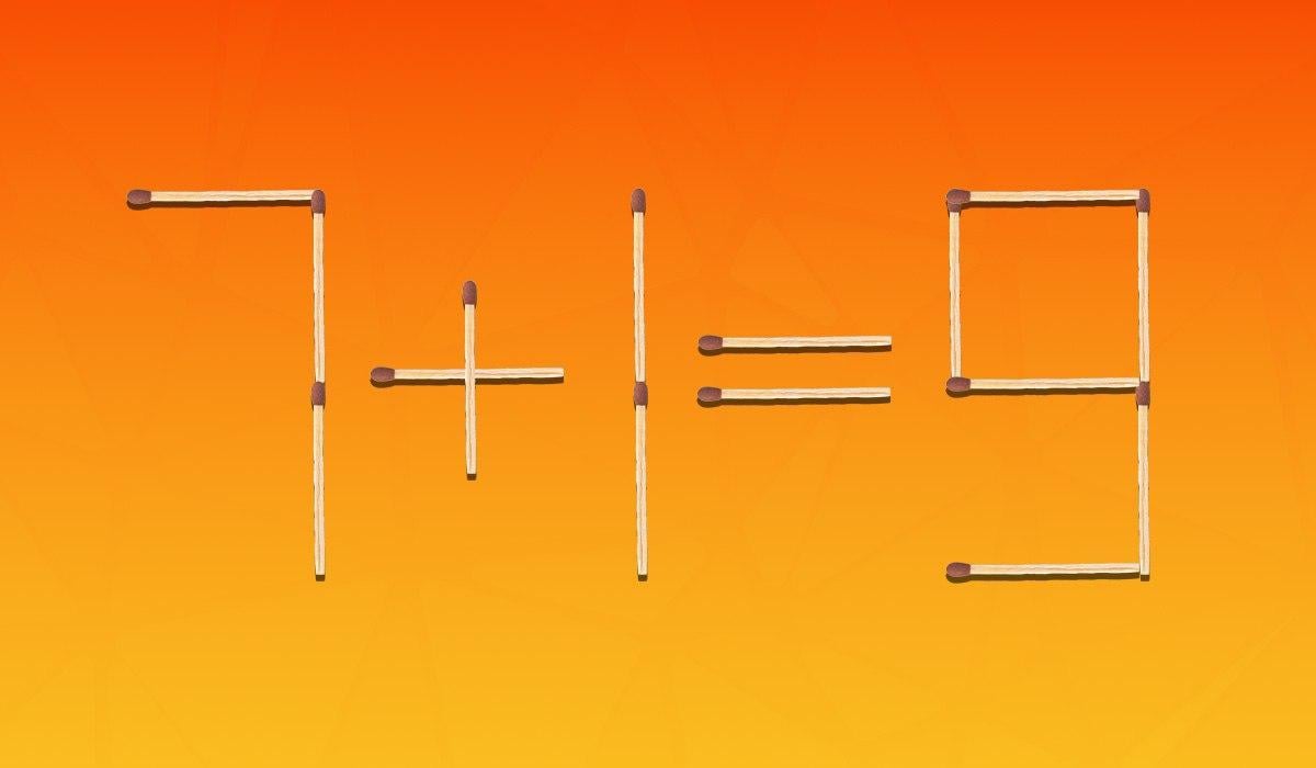 Welke 2 lucifers moet je verplaatsen: 97% van de mensen kan niet antwoorden in 8 seconden