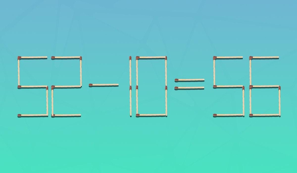 Een heel moeilijk raadsel: je hoeft maar 2 lucifers te verplaatsen om de gelijkheid correct te maken