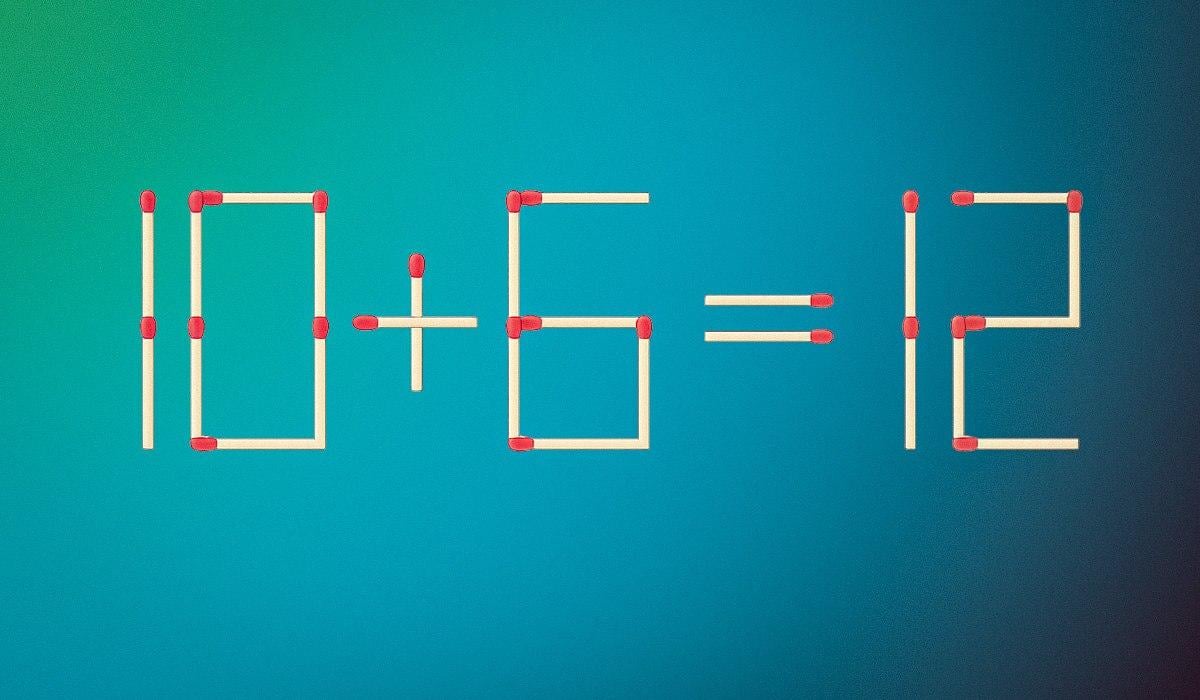 Je hoeft maar één lucifer te verslepen om de gelijkheid goed te krijgen: een puzzel voor genieën Je hoeft maar één lucifer te verslepen om de gelijkheid correct te maken: een puzzel voor genieën