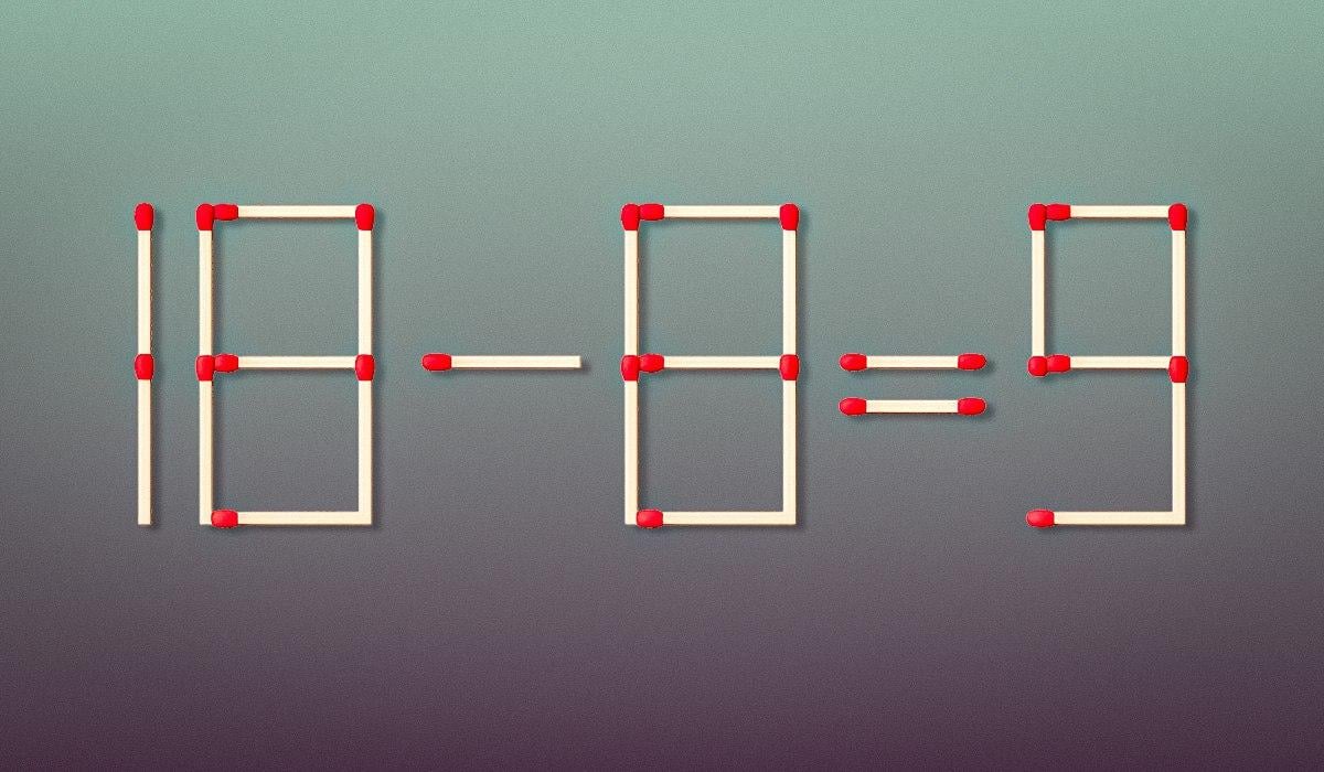 Een uitdaging voor echte genieën: je moet slechts één luciferstokje verslepen.